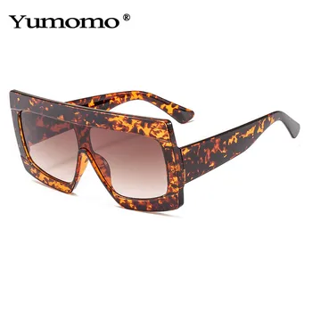 Извънгабаритни Квадратни Слънчеви Очила Дамски Модни Ретро Градиентные Слънчеви Очила 2020 Мъжки Пълнозърнести Реколта Очила с Големи Рамки UV400