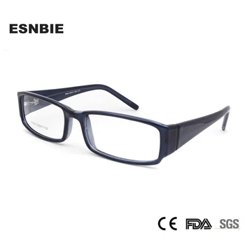 ESNBIE Ацетатная Оптични Рамки за Очила за Жени, Пълна Дограма, Дамски Рамки за Очите, Мъжки Правоъгълни Очила, Демонстрация на Обектива