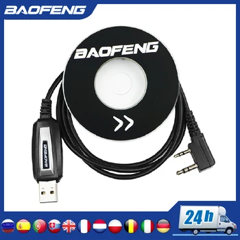 Оригинален USB Кабел За Програмиране, Преносима Радиостанция Baofeng За 2-полосного радио UV-5R UV82 BF-888S K Порт Драйвер ОТ CD-кабел за програмиране