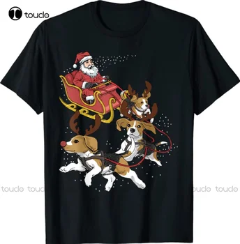 Забавен Бийгъл Подарък Унисекс Тениска Коледна Тениска За Прекрасната Любители на Кучета Комфорт Цвят Тениска На Поръчка Aldult Тийнейджърката Унисекс Xs-5Xl Тениска