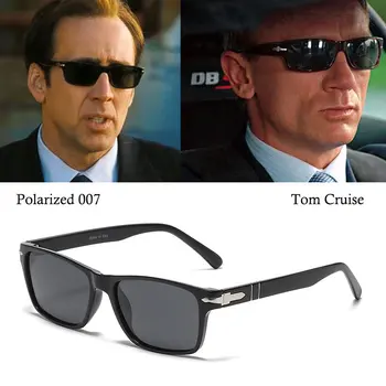 НОВА Класическа Реколта Мода Джеймс Бонд 007 Квадратен Стил Поляризирани Слънчеви Очила за Мъже За Шофиране Маркови Дизайнерски Слънчеви Очила Oculos De Sol