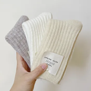Обикновен Дамски Чорапи, Зимни Вълнени Кашмир Изолирана Топли Дълги Чорапи, Дамски японски Корейски Модни Чорапи в стил Харадзюку