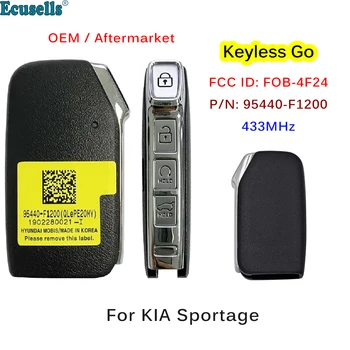 Истински/след продажбено обслужване Smart Prox Keyless Go Дистанционно Ключодържател 4 бутона 433 Mhz за KIA Sportage 2019 2020 2021 P/N: 95440-F1200