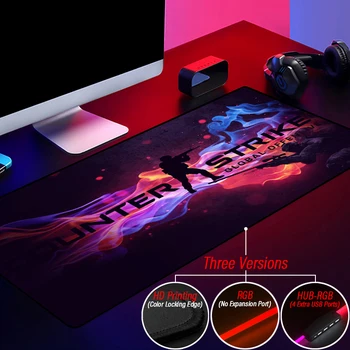 CS-GO RGB Геймърска Подложка За Мишка Counter Strike Extreme-Цветен Потребителски Led Тенис на Мат С Компютърен ВЪЗЕЛ Аксесоари 4 USB Порта Подложка За Мишка