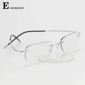2 г-Леки Титанов Дамски Очила Без Рамки, Рамки За Очила По Рецепта, Мъжки Оптични Очила За Очила