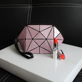 Сладко чанта за грим на марката Линг чанта Слънчева Светлина Блингблинг геометричен козметични За жени