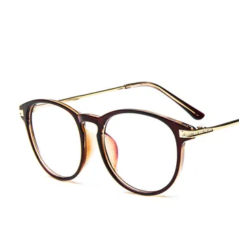 2019 Дамски Оптични Рамки за Очила в стил ретро, Дамски мъжки Рамки За Очила, Кафяви Модерни Очила, Vintage слънчеви Очила с Прозрачни Лещи, Oculos