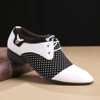 Мъжки модел обувки за мъже дантела, Модерни Офис обувки от висококачествена естествена Кожа, Удобни за Бизнес мъжки официалната обувки, обувки за Сватбени партита
