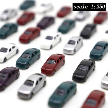 Мащаб 1:250 Миниатюрни Автомобили Модел ABS Кола Играчки За Улична Пътна Архитектура Оформление на Сцената на Сградата Комплекти Диорами 30 Бр