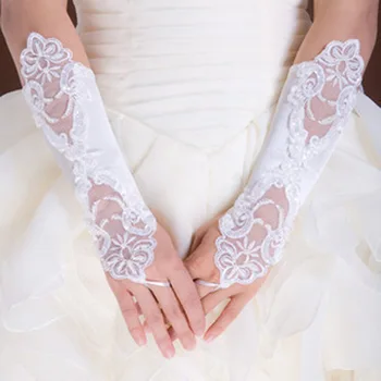 Бели И Червени Сватбени Ръкавици Опера Дантелени Сватбени Ръкавици Без Пръсти, Сватбени Ръкавици Без Пръсти 2023