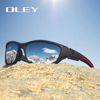OLEY Модерни Мъжки Слънчеви Очила, Поляризирани Очила, Мъжки Класически Дизайнерски Реколта Огледални Очила За Шофиране, Мъжки слънчеви Очила С Марка Скоростна