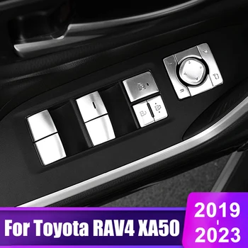 За Toyota RAV4 XA50 2019 2020 2021 2022 2023 RAV 4 Хибридни Автомобили Прозорец Стъклен Асансьор Бутон за Включване Тампон Етикети Аксесоари