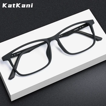 Мъжки Ультралегкая рамки за очила от чист титан KatKani, Анти-сини Рамки за очила при Късогледство/Далекогледство/астигматизъм, Оптични рамки за очила K99202