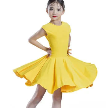 1 бр./лот, бебешка рокля за латино танци ярки цветове, рокля за балните танци за момичета, рокли за балните танци