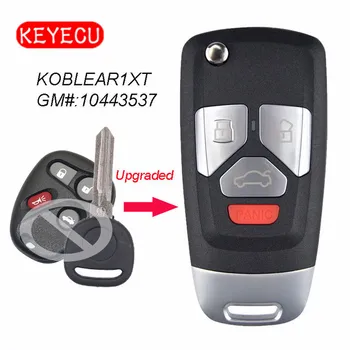 Keyecu Обновен Флип Дистанционно Кола Ключодържател за Buick, Chevrolet, GMC 315 Mhz ID46 Чип FCC ID: KOBLEAR1XT/P/N: 10443537