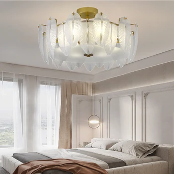 Скандинавска таванна полилей спалня кристална лампа хол тавана лампа с трапезария и кристални полилеи кухня с led осветление лампа