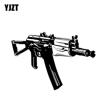 YJZT 17,3*12 см Крутейший Пистолет Украса на Колата Стикер Винилови Етикети с Високо качество C12-0322
