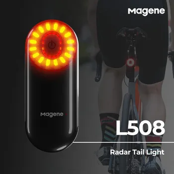 Magene L508 Радар Задна Светлина За Нов Велосипеден Спирачка Сензор За Лампи Седлото Подседельный Пин Ebike Водоустойчив Led Кабел За Зареждане На Велосипеди Задна Светлина