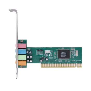 Вградената в компютъра Независима звукова карта 8738 PCI Звукова карта 4.1 Подкрепа за 5 канала, Win XP/7/8/10 Linux
