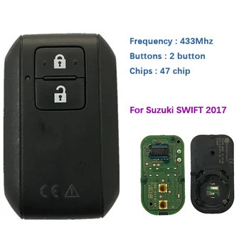 CN048007 Оригинален Ключодържател с 2 Бутона За Истински дистанционно ключ за Suzuki SWIFT 2017 с чип 315/434 Mhz 47