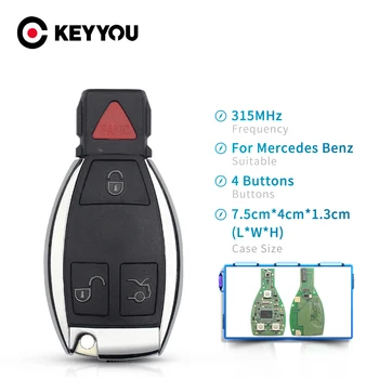 KEYYOU 3 + 1 Бутона на Дистанционното на ключа на Автомобила За Mercedes-Benz A-class/B-class/C-class/Sprinter Честота 315 Mhz Кола Без ключ