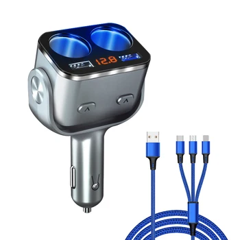 12V Автомобилен Запалката Конектор Сплитер Включете Двойно USB Зарядно Устройство Адаптер QC3.0 Откриване на Напрежение За Телефон, MP3 DVR Аксесоари