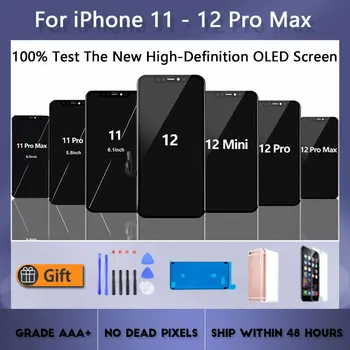 ААА + OLED iPhone 11 12 Pro Max Смяна на LCD дисплей с 3D сензорен екран в Събирането на абсолютно Нов Преносим Екран