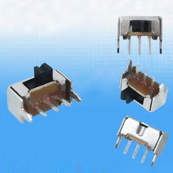 100шт SK12D07-VG2 (1P2T) подвижен, превключвател превключвател 3 контакт мини-подвижен, превключвател монтажен ключ за съединители на захранващи кабели