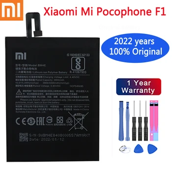 2022 Година BM4E 4000 ма Оригинална Батерия на Xiaomi За Xiaomi MI Pocophone F1 Автентична Батерия За Телефона Високо Качество + Безплатни Инструменти