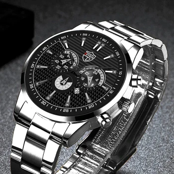 Luxus Herren Uhren Mode Silber Edelstahl Quarz Armbanduhr Hristo Leuchtende Uhr Männer Business Casual Business Analyst Procure To Pay Uhr