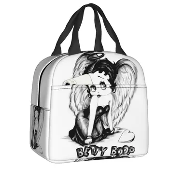 Буут е Bettys Изолиран Кът Чанти за Пикник на Открито Анимационен Карикатура Взаимозаменяеми Chiller Топлинна Обяд-Бокс За Жени И Деца
