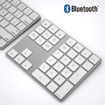 Цифрова Клавиатура SeenDa Bluetooth Number Pad Алуминиева Акумулаторна Цифрова Клавиатура Безжична Цифрова Клавиатура за Лаптоп Windows MacBook