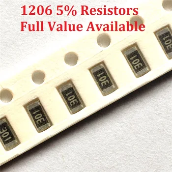 300 бр./лот SMD Чип Резистор 1206 6,2 R/6,8 R/7,5 R/8,2 R/9,1 R/5% Съпротива 6.2/6.8/7.5/8.2/9.1/ Омные Резистори 6R2 6R8 7R5 8R2 9R1 k