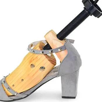 Жените И Мъжете Кожени Спортни Обувки, Дървени Носилки Регулируема Дължина Дървена Удължител Обувки